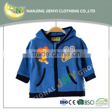 Blue Cartoon Printed Infant Boy Coats Sale photo-2