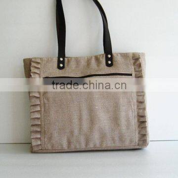 Wholesale Natural Color Linen Tote Bag photo-2