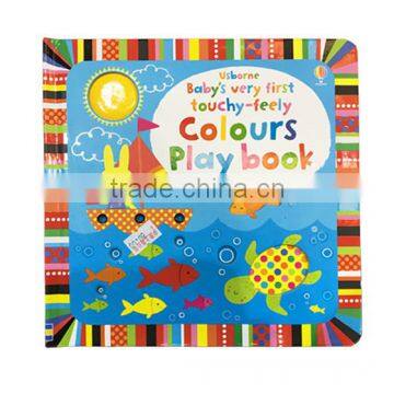 Children touching and feeling book 4C/4C card book customizable education book