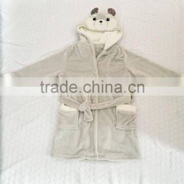 Wholesale Baby Kids Children Animal Hooded Flannel Fleece Bathrobe photo-5