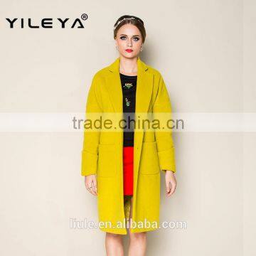 Hot Sale New Fashion High Grade Grey Long Style Ladies Hand Knitting Wool Coats photo-3