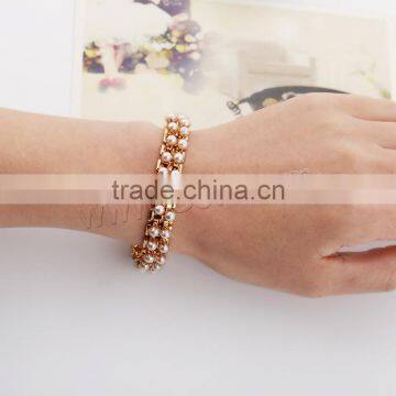 Fashion Zinc Alloy Hand Bracelet Women Plastic Pearl Fashion Bracelet photo-2