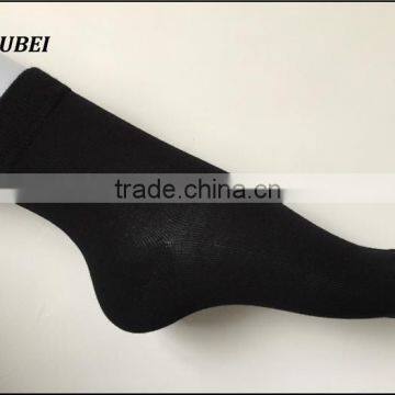 Custom wholesale ankle high black bamboo firber custom logo woman dress socks