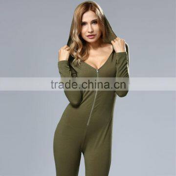 Wholesale Women Summer Leisure Style Playsuit Ladies Women Jumpsuit Long Sleeve Design for Sale 2017 photo-3