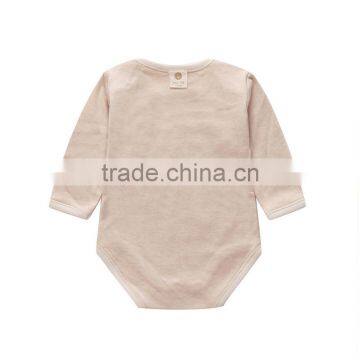 Hot Sale Organic Cotton Plain Baby Clothes Romper photo-4