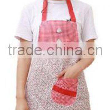 fashionable kitchen waterproof and oil Floral sleeveless apron promotional aprons customized advertising