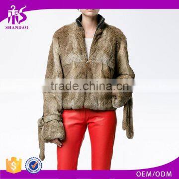 Guangzhou Shandao Fashion High Quality Knitted Fox Fur Sexy Warm Women Plus Size Winter Coats