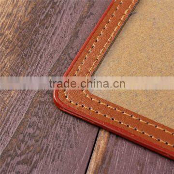 Top Quality Brown Business Leather Vertical ID Card Holder photo-2