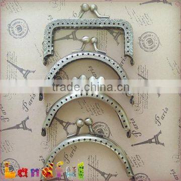 Vintage Brass Heart Closure Handmade Sewing Coin Purse Frame photo-6