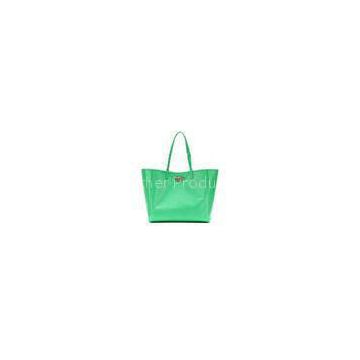 Summer Green Leather Shopper Bag / Customized Womens Leather Handbags