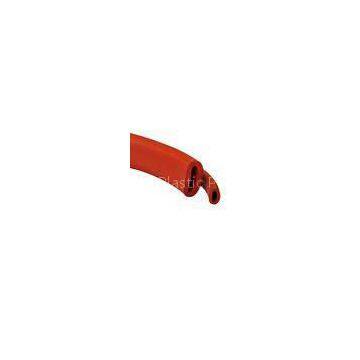 Red High Elasticity Silicone Sponge Extrusion Insulation Pipe / Rubber Foam Tube