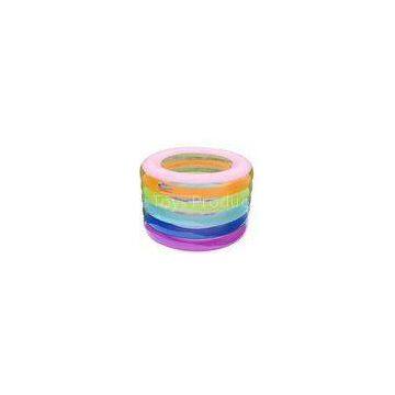 Round 10ft Inflatable Swimming Pools For Kids , 5 Circle 0.28mm PVC