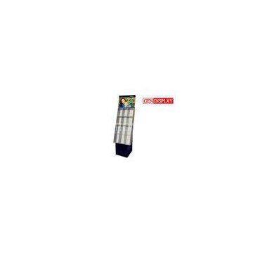 Stylish Tiered Books Cardboard Floor Display Stand With UV Coating