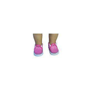 Cute Cerise Fashion Canvas Doll Shoes for American Girl Dolls