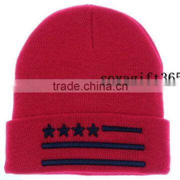 United States Flag Hip Hop Cuff Hat Knitted Warm Beanie Cap