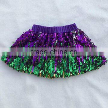 Yiwu Latest Shimmer Skirt Design Short Sequin Princess Girls' Dresses Toddler Paillette Tutu Skirt Wholesale photo-5