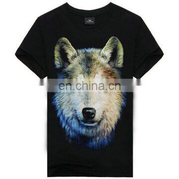 Wolf head new pattern t-shirts,softtextile 100% cotton t-shirts manufacturers