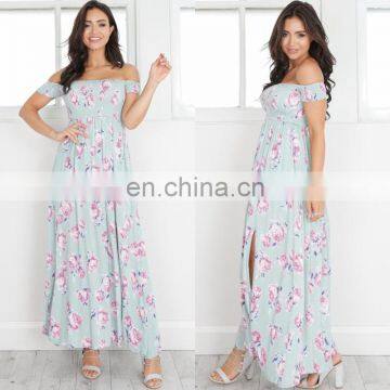  Fashion Women Maxi Dress in Sage Floral