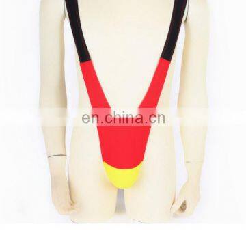 MAB-89 Party crazy funny sexy Borat Mankini Swimsuit for men /german flag style Swimsuit