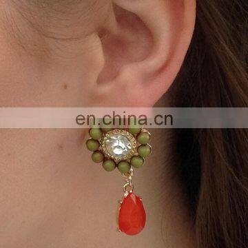 Little dot flower earring spring rain drop earrings