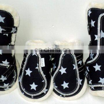 STAR PRINT HORSE ANKLE AND TENDON BOOTS.