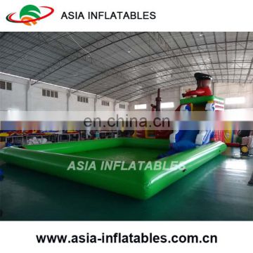 New Design Funny Family Size Inflatable Water Slide With Pool , Used Inflatable Combo Water Slide For Sale