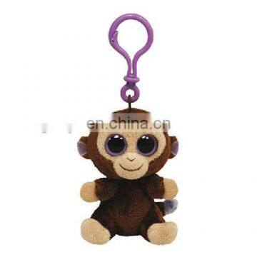 High quality SGS test Coconut Monkey big eyes plush keychain toys