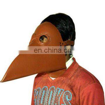 HMB-567A LEATHER MASK COSTUME BEAK STYLE HOOD HALLOWEEN