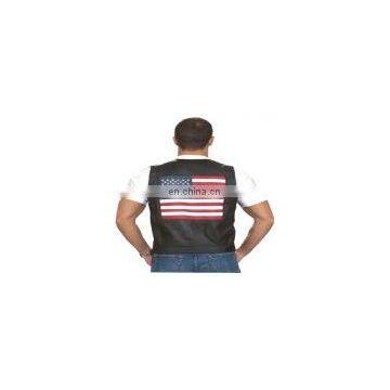 Mens Leather Vests HMB-0495A