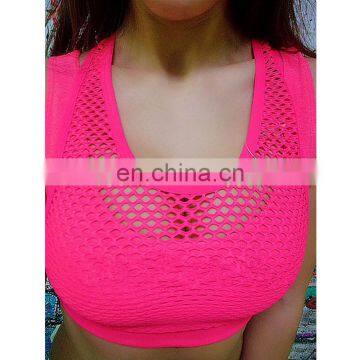 Custom Wholesale Elastic Ladies Sports Bra Fitness Athletic Bra photo-2