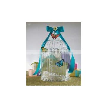 irdcage wishing well card holder with different color ribbon options