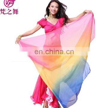 P-9036 High Quality Tencel Gradient Color 210*110cm Belly Dance Veil Scarf