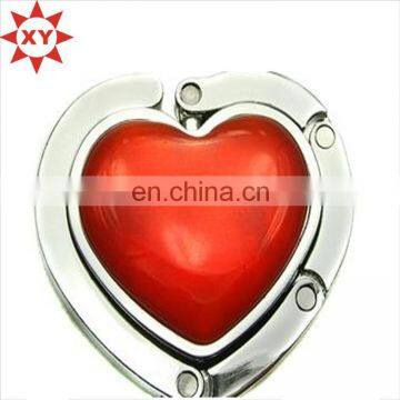 Newest design metal bag hanger heart shape for decorative