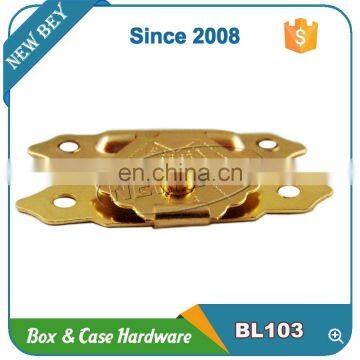 Lock Type and iron material mini gold wooden box lock