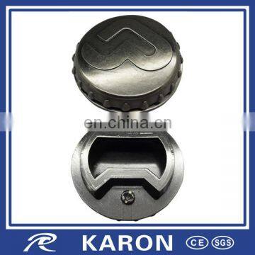 novelty die casting metal bottle cap opener with screws