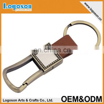 Promotional High-Quality Metal Leather Keychains With Customized Letter