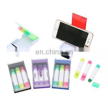 new multi highlighter 3 in 1 mobile phone bracket fixer highlighter set