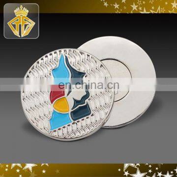 Custom Soft Enamel Golf Ball Marker For Hat Clip