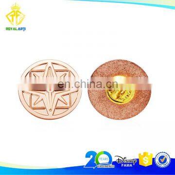 Wholesales Custom Die Struck Lapel Pin in Shiny Copper Plating