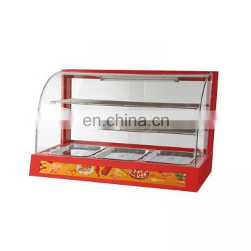 High quality stainless steel heatedfooddisplaywarmerelectric warmingshowcase