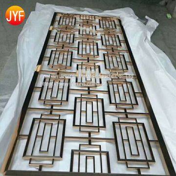 Foshan factory laser cut stainless steel decorative partitions home decor restaurant room divider