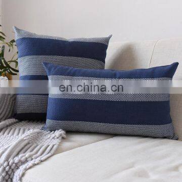 Custom Throw Pillow Case Cover Grid Stripe Cotton Home Sofa photo-3