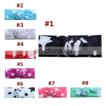 8Colors Baby Girl Headband Infant Girl Star print hairband with ball