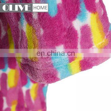 Wholesale Kimono Collar 100% Polyester Printed Super Soft Coral Bathrobe photo-5