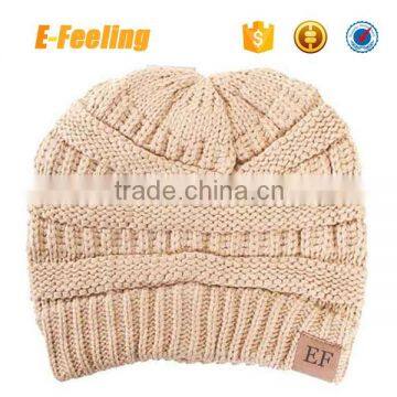 Wholesale Custom Thick Slouchy Knit Oversized Beanie Cap Hat