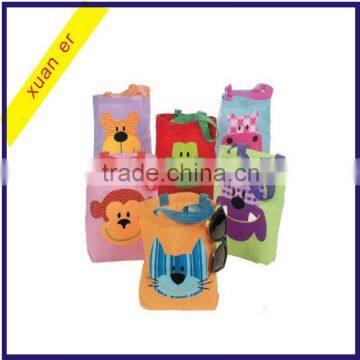 Cute cartoon animals canvas tote bag from china wholesale market