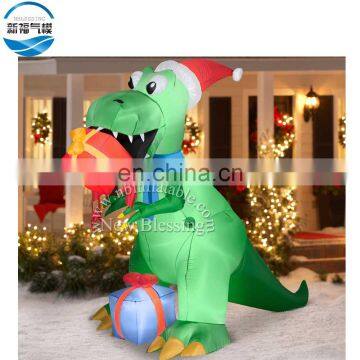 Wholesale cheap customized inflatable cartoons giant Christmas dinosaur yard decoration