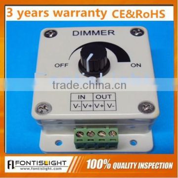 New!!! LED Dimmer Controller 12V ,24V, 8A ,Manual Switch, 1 Channel Led Dimmer Controller, Single Color Dimmer,CE RoHS