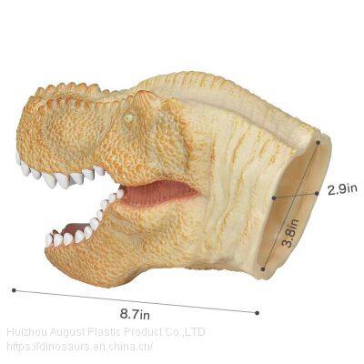Soft Vinyl Custom Baby T-Rex Dinosaur Hand Puppet Original Design Role Play Tyrannosaurus Rex Dinosaur Toys photo-3