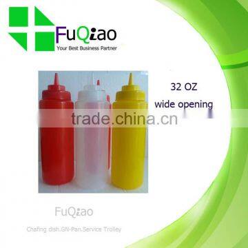 32OZ Food Grade Plastic Squeeze Sauce Bottle with Screw Cap